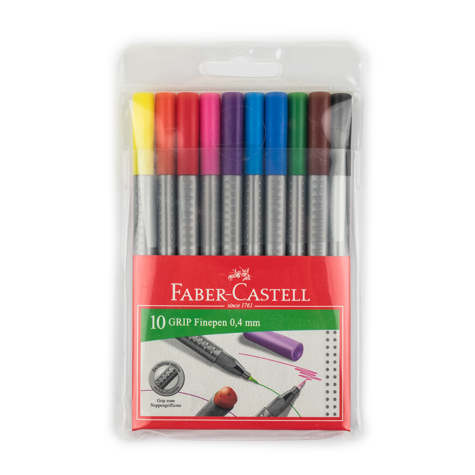 Faber-Castell Grip Finepen 0.4mm 10 colors – Scribe Market