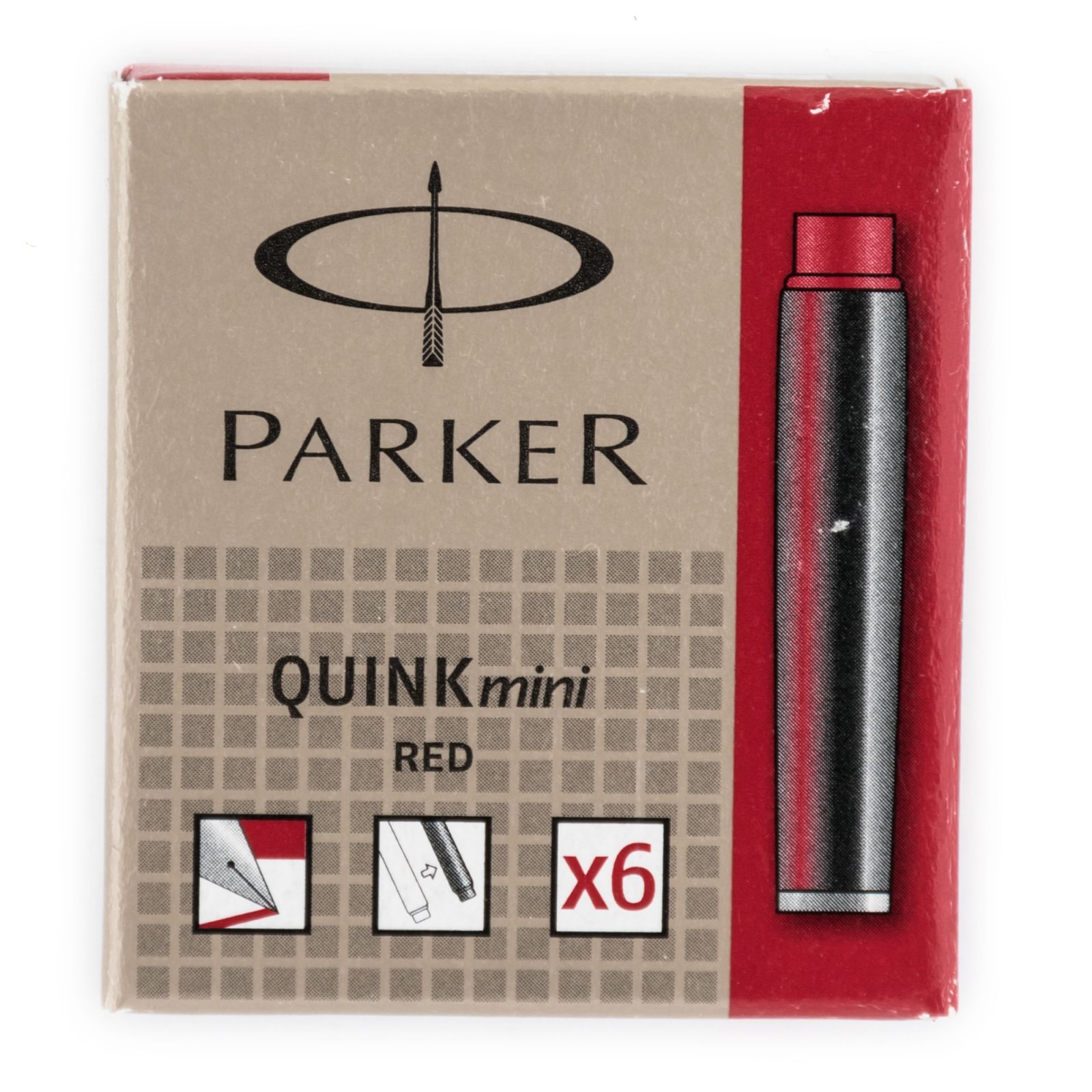 Parker Quink Mini Red Cartridges Scribe Market